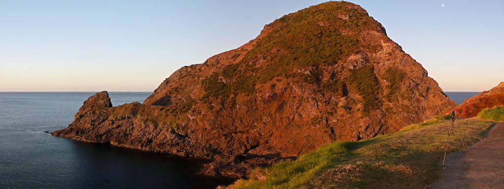 Cape Brett with Moon