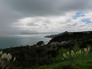 Rain entering Hokianga Harbour
